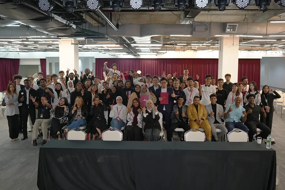 Group photo of participants, judges, and organizers at the Hult Prize On-Campus Finals 2025, City University Malaysia.